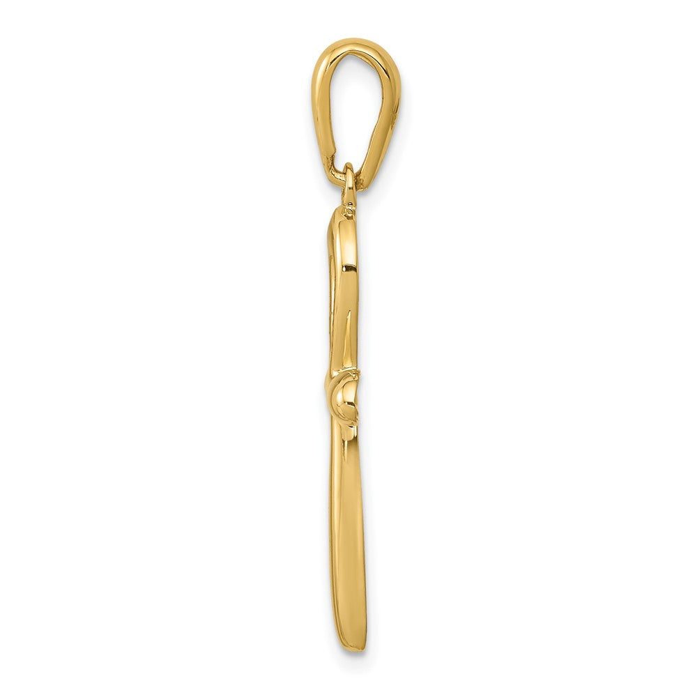FJC Finejewelers 10 kt Yellow Gold Ankh Cross Charm 34 x 17 mm