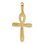 FJC Finejewelers 10 kt Yellow Gold Ankh Cross Charm 34 x 17 mm