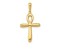 FJC Finejewelers 10 kt Yellow Gold Ankh Cross Charm 34 x 17 mm