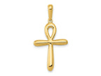 FJC Finejewelers 10 kt Yellow Gold Ankh Cross Charm 34 x 17 mm