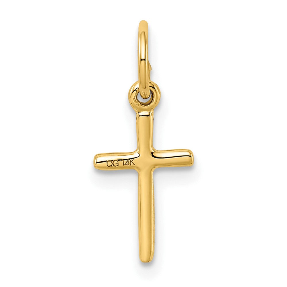 FJC Finejewelers 10 kt Yellow Gold Small Cross Charm 18 x 8 mm