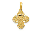 FJC Finejewelers 10 kt Yellow Gold Four Way Medal Charm 29 x 18 mm