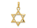 FJC Finejewelers 10 kt Yellow Gold Star of David Charm 31 x 18 mm