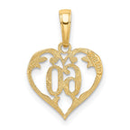 FJC Finejewelers 10 kt Yellow Gold 60 Heart Charm 19 x 13 mm