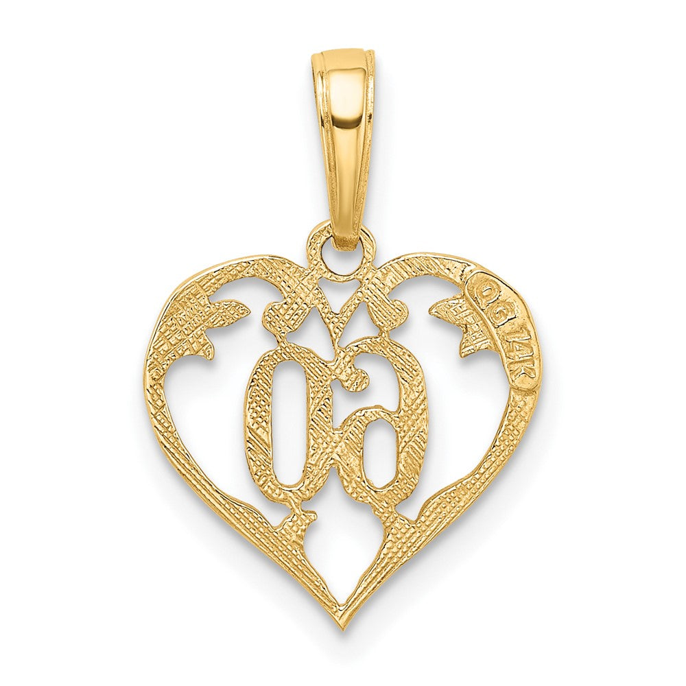 FJC Finejewelers 10 kt Yellow Gold 60 Heart Charm 19 x 13 mm