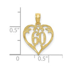 FJC Finejewelers 10 kt Yellow Gold 60 Heart Charm 19 x 13 mm