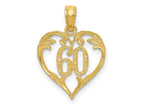FJC Finejewelers 10 kt Yellow Gold 60 Heart Charm 19 x 13 mm