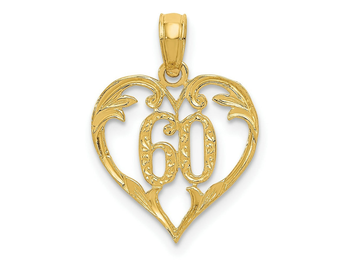 FJC Finejewelers 10 kt Yellow Gold 60 Heart Charm 19 x 13 mm