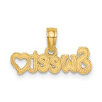 FJC Finejewelers 10 kt Yellow Gold Sweet Heart Charm 9 x 17 mm