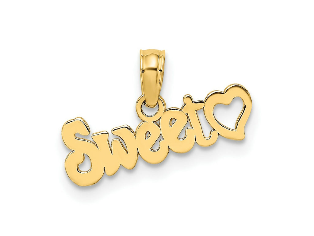 FJC Finejewelers 10 kt Yellow Gold Sweet Heart Charm 9 x 17 mm