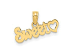 FJC Finejewelers 10 kt Yellow Gold Sweet Heart Charm 9 x 17 mm