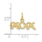 FJC Finejewelers 10 kt Yellow Gold Mom Charm 7 x 19 mm