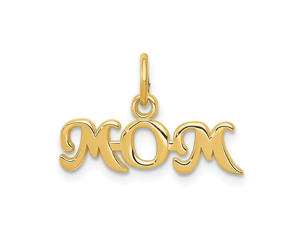 FJC Finejewelers 10 kt Yellow Gold Mom Charm 7 x 19 mm