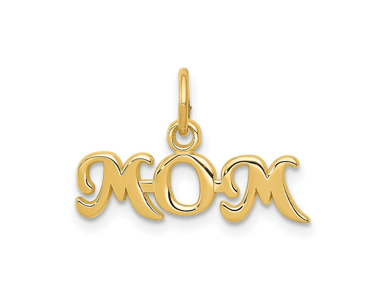 FJC Finejewelers 10 kt Yellow Gold Mom Charm 7 x 19 mm