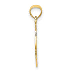 FJC Finejewelers 10 kt Yellow Gold BEST MOM Heart Charm 21 x 16 mm