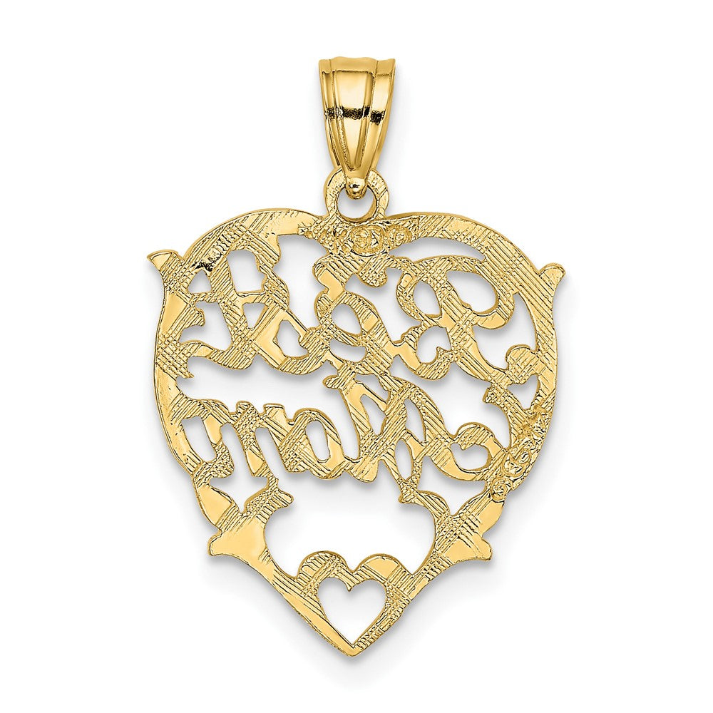 FJC Finejewelers 10 kt Yellow Gold BEST MOM Heart Charm 21 x 16 mm