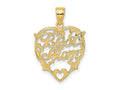 FJC Finejewelers 10 kt Yellow Gold BEST MOM Heart Charm 21 x 16 mm
