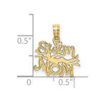 FJC Finejewelers 10 kt Yellow Gold SWIM MOM with Swimmer Charm 11 x 15 mm