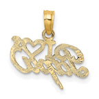 FJC Finejewelers 10 kt Yellow Gold I Heart PAPA Charm 33 x 15 mm