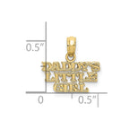 FJC Finejewelers 10 kt Yellow Gold DADDYS LITTLE GIRL Charm 11 x 15 mm
