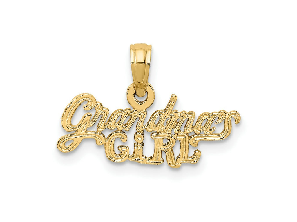 FJC Finejewelers 10 kt Yellow Gold GRANDMA'S GIRL Charm 11 x 19 mm