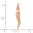 FJC Finejewelers 10 kt Rose Gold Themed Medium 3D Italian Horn Charm 34.25 mm
