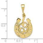 FJC Finejewelers 10 kt Yellow Gold Good Luck Clover Charm 25 x 15 mm