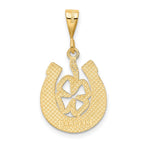 FJC Finejewelers 10 kt Yellow Gold Good Luck Clover Charm 25 x 15 mm