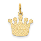 FJC Finejewelers 10 kt Yellow Gold Kings Crown Charm 20 x 12 mm