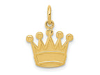 FJC Finejewelers 10 kt Yellow Gold Kings Crown Charm 20 x 12 mm