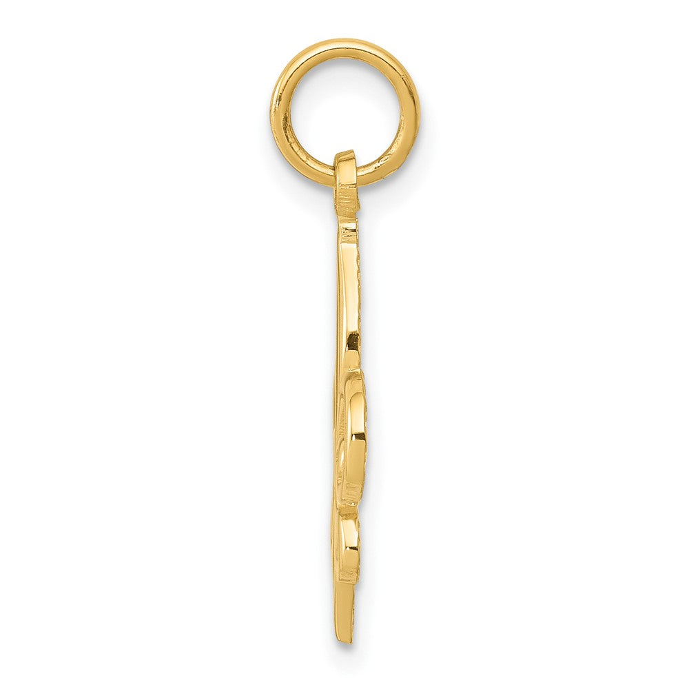 FJC Finejewelers 10 kt Yellow Gold Fleur De Lis Charm 22 x 12 mm