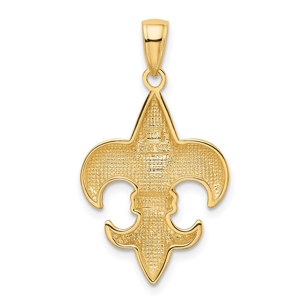 FJC Finejewelers 10 kt Yellow Gold Medium Fleur-De-Lis Charm 30 x 18 mm