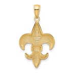 FJC Finejewelers 10 kt Yellow Gold Medium Fleur-De-Lis Charm 30 x 18 mm
