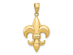 FJC Finejewelers 10 kt Yellow Gold Medium Fleur-De-Lis Charm 30 x 18 mm