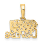FJC Finejewelers 10 kt Yellow Gold  Las Vegas  with Dice Charm 14 x 15 mm