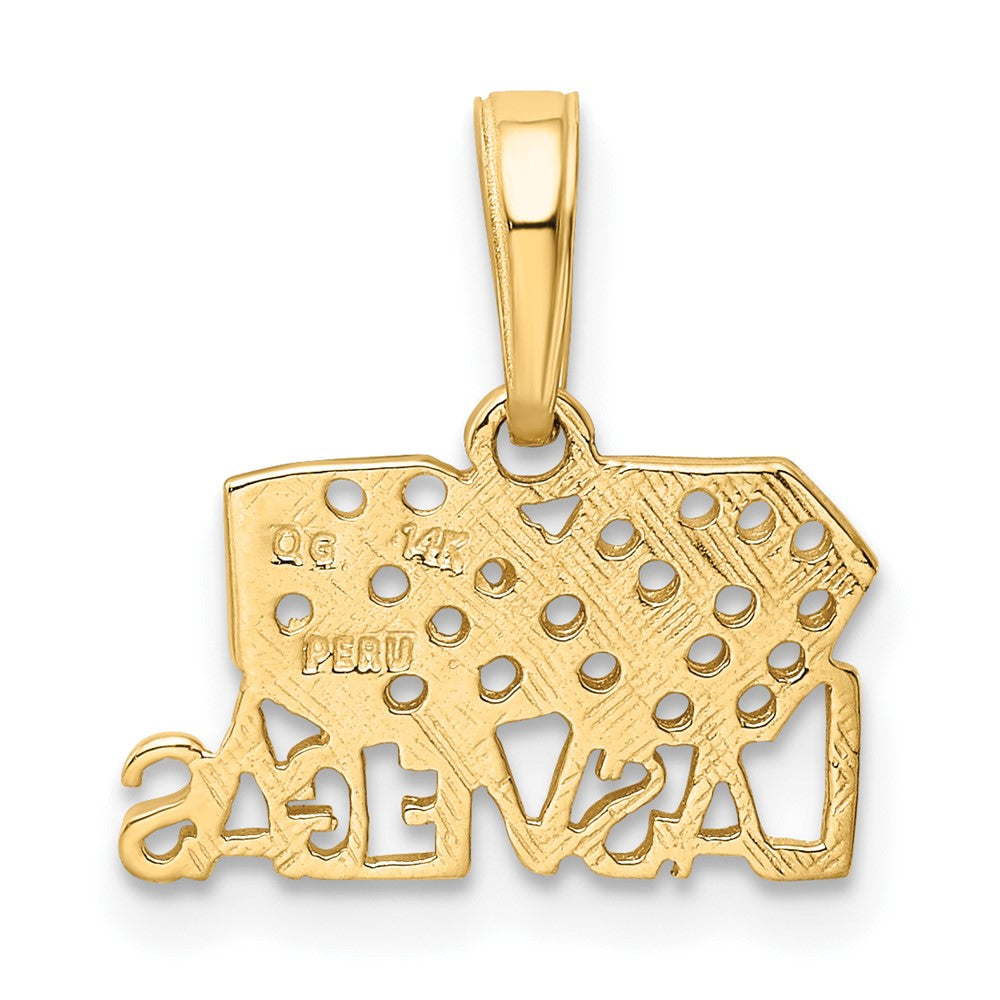 FJC Finejewelers 10 kt Yellow Gold  Las Vegas  with Dice Charm 14 x 15 mm