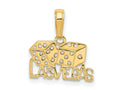 FJC Finejewelers 10 kt Yellow Gold  Las Vegas  with Dice Charm 14 x 15 mm