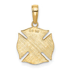 FJC Finejewelers 10 kt Yellow Gold Fire Dept Shield Charm 19 x 13 mm
