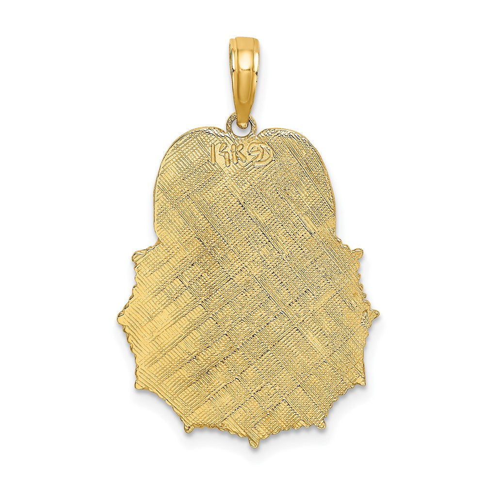 FJC Finejewelers 10 kt Yellow Gold FIREFIGHTER FIRE DEPT. Badge Charm 24 x 19 mm