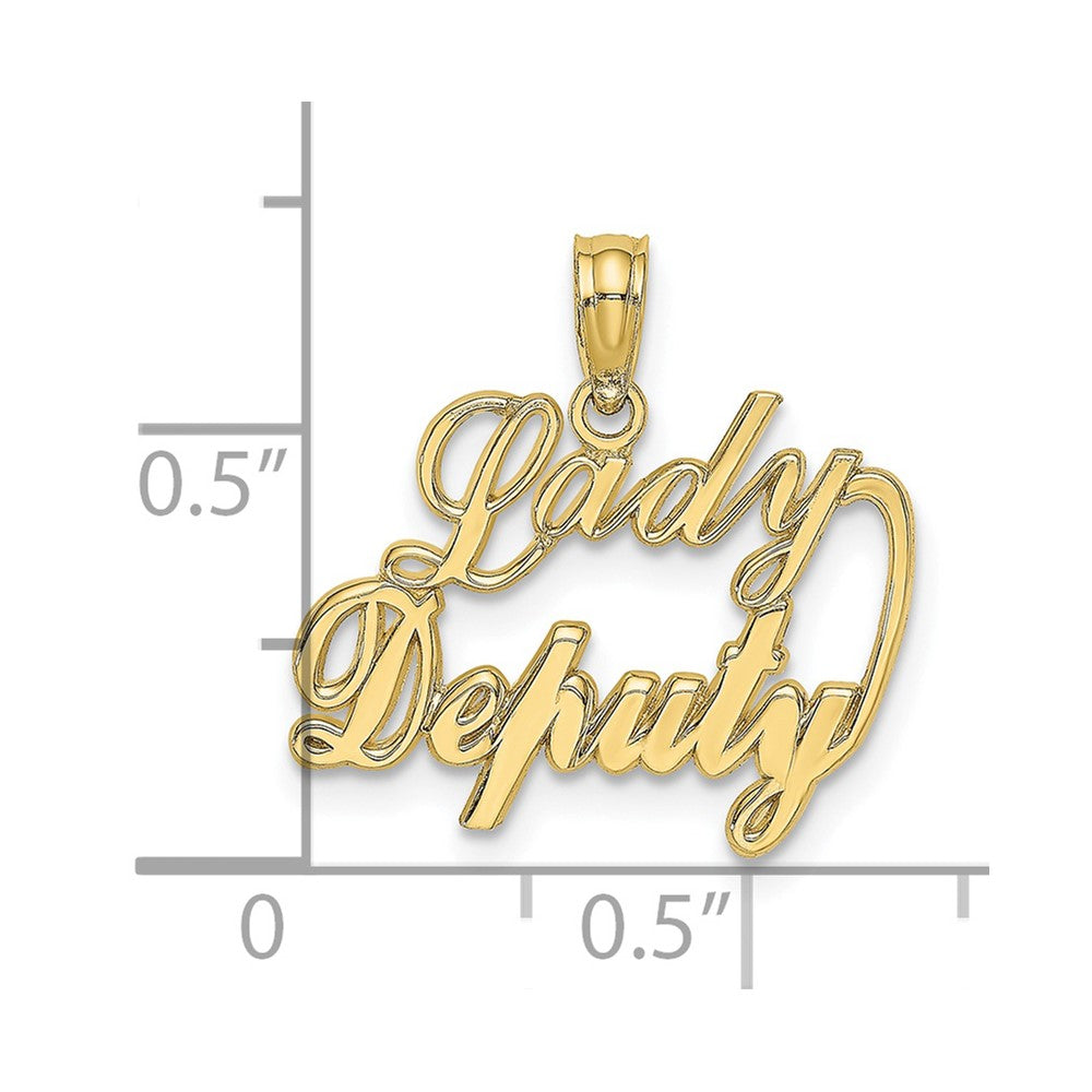 FJC Finejewelers 10 kt Yellow Gold LADY DEPUTY Charm 30 x 8 mm