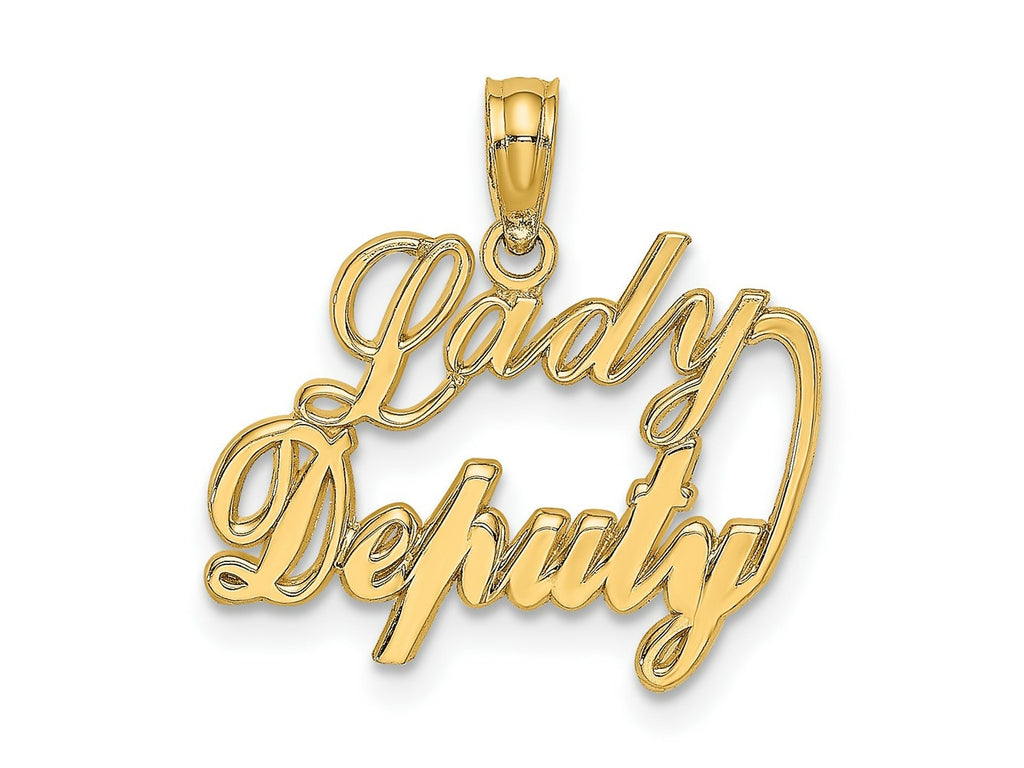 FJC Finejewelers 10 kt Yellow Gold LADY DEPUTY Charm 30 x 8 mm
