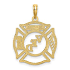 FJC Finejewelers 10 kt Yellow Gold VFD Member Shield Charm 20 x 20 mm