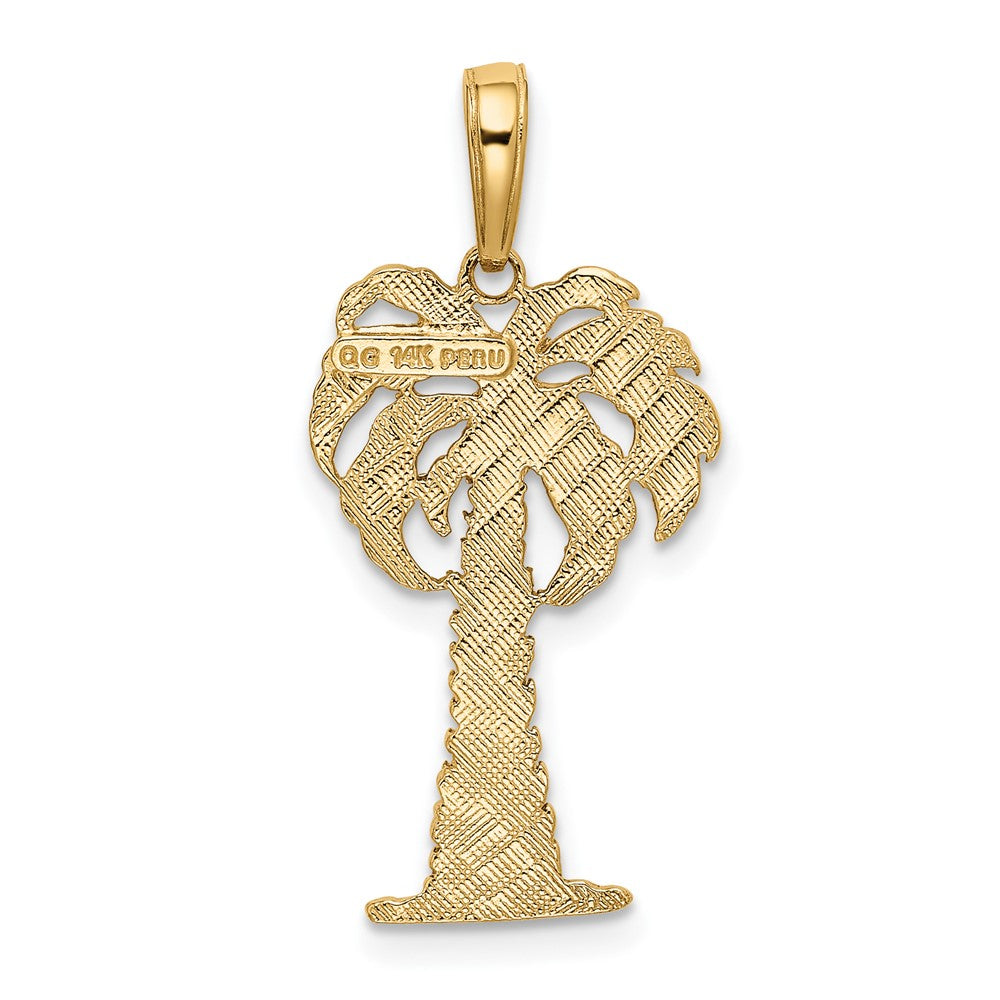 FJC Finejewelers 10 kt Yellow Gold Palm Tree Charm 27 x 13 mm