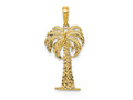 FJC Finejewelers 10 kt Yellow Gold Palm Tree Charm 27 x 13 mm