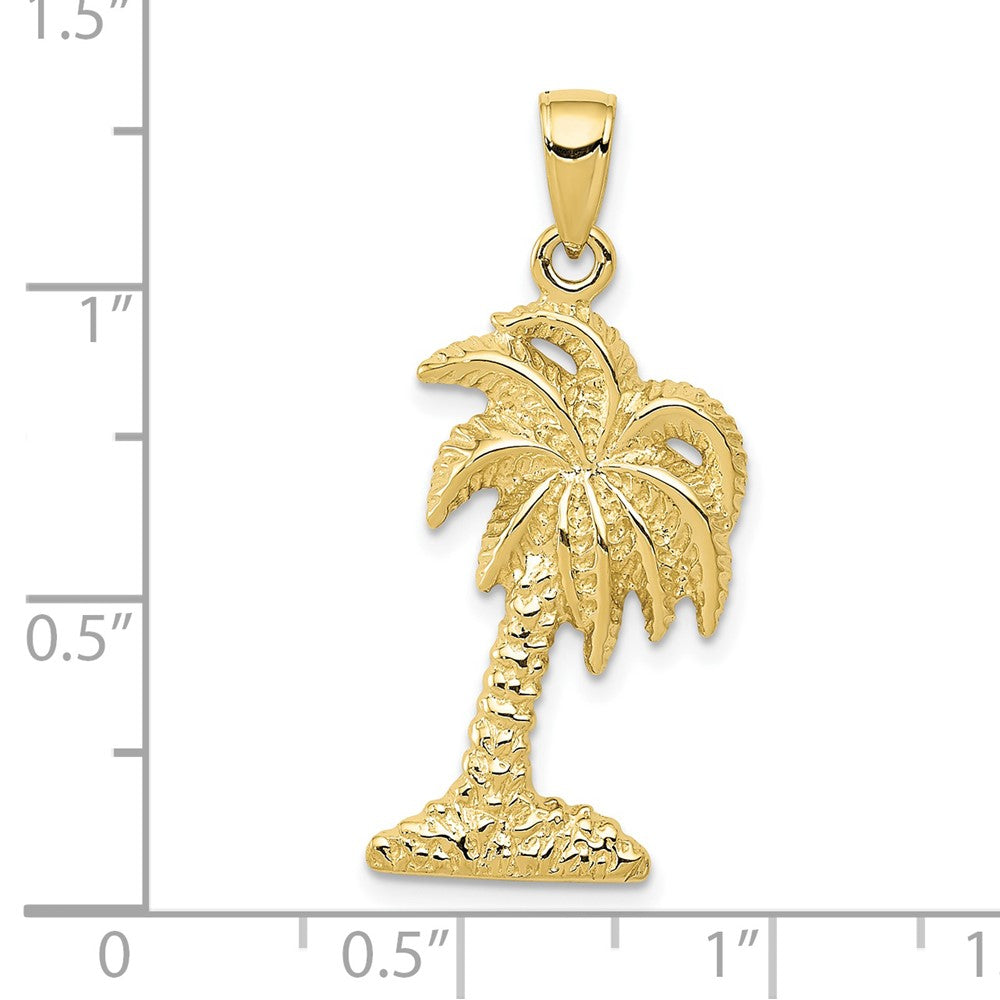 FJC Finejewelers 10 kt Yellow Gold Palm Tree Charm 31 x 14 mm