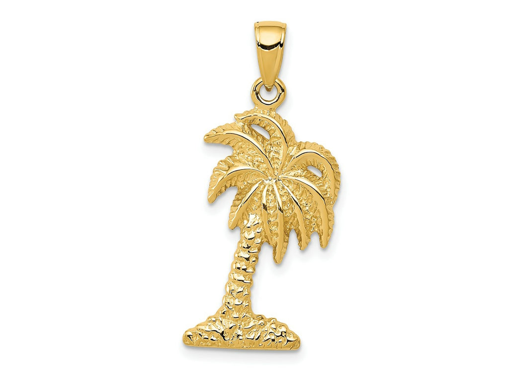 FJC Finejewelers 10 kt Yellow Gold Palm Tree Charm 31 x 14 mm