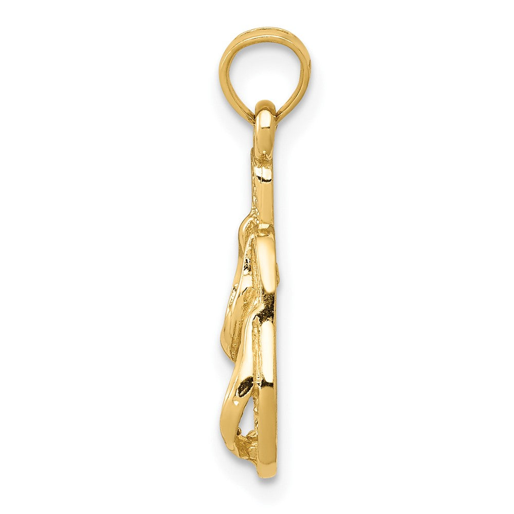 FJC Finejewelers 10 kt Yellow Gold 3D Flip Flops Charm 22 x 10 mm