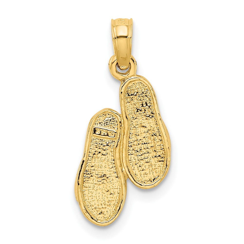 FJC Finejewelers 10 kt Yellow Gold 3D Flip Flops Charm 22 x 10 mm