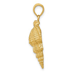 FJC Finejewelers 10 kt Yellow Gold Conch Shell Charm 30 x 11 mm