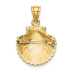 FJC Finejewelers 10 kt Yellow Gold Scallop Shell Charm 24 x 15 mm